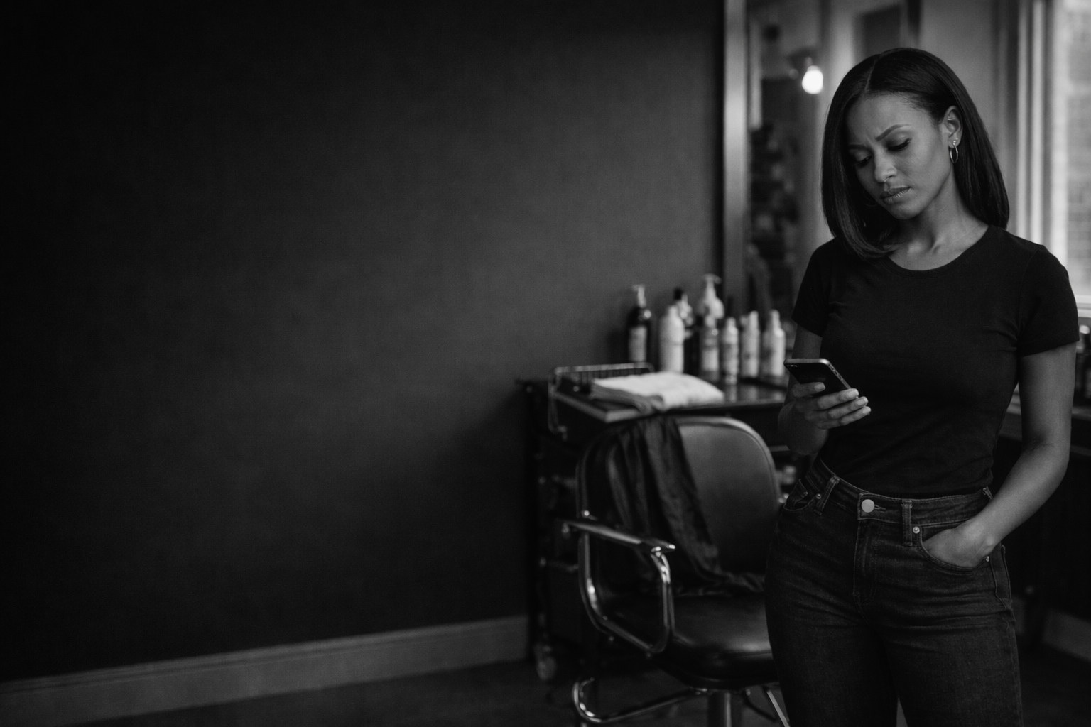 Beauty professional in salon