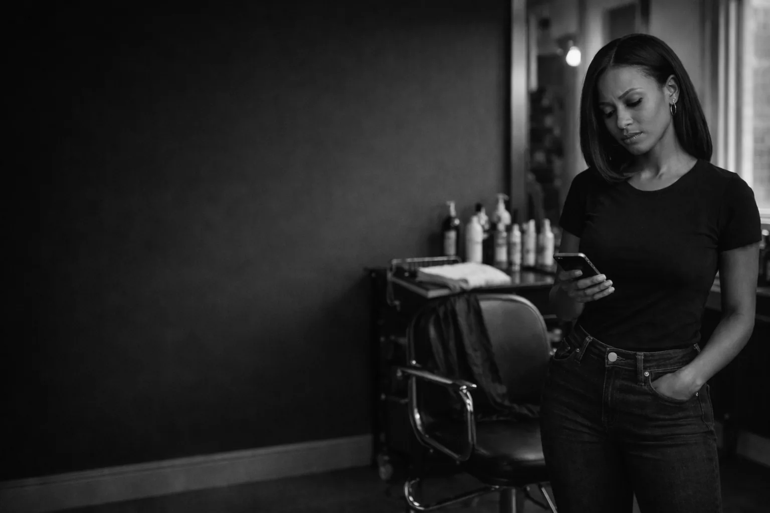 Beauty professional in salon
